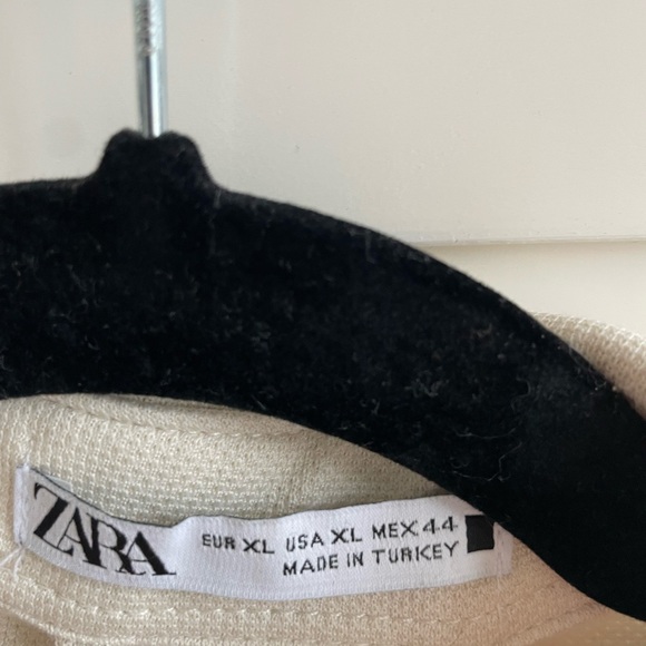 Zara mens cream overshirt textured material with stretch - Picture 3 of 3